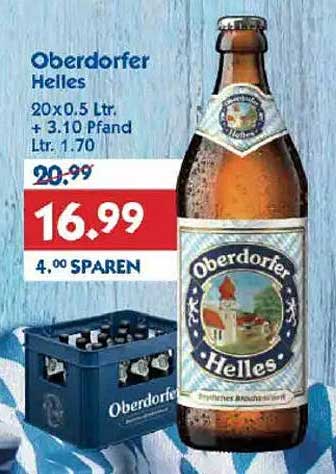 Oberdorfer Helles – 20x0,5 Ltr. + 3,10 Pfand