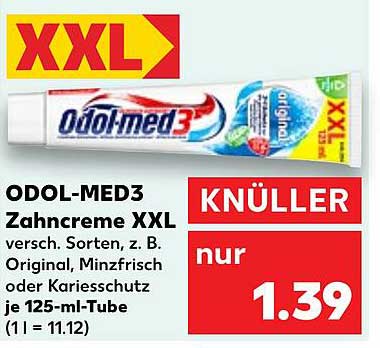 ODOL-MED3 Zahnpasta XXL 125 ml - unübertroffene Frische und Schutz