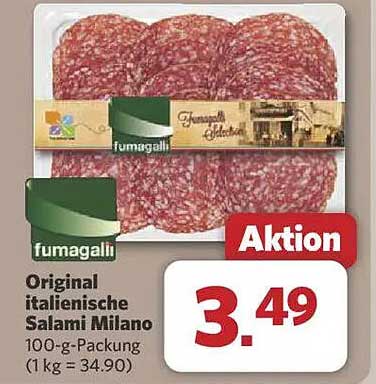 Original italienische Salami Milano 100-g-Packung