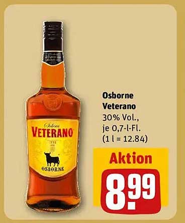 Osborne Veterano 0,7 l - Jetzt nur 8,99 €!