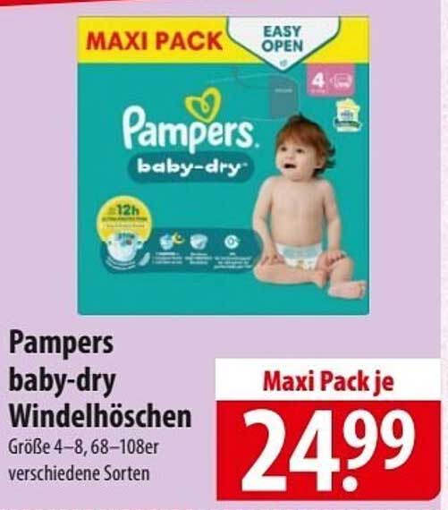 Pampers baby-dry Windelhöschen Maxi Pack