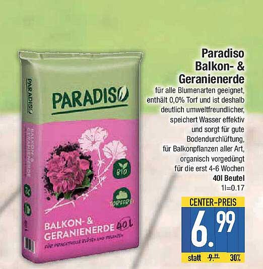Paradiso Balkon- & Geranienerde 40l