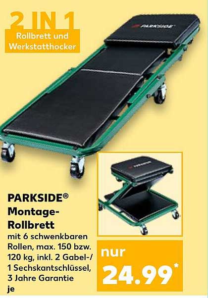 PARKSIDE® Montage-Rollbrett mit Werkstatthocker