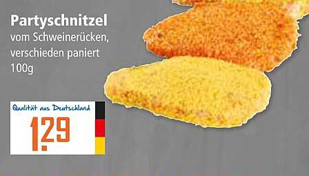 Partyschnitzel vom Schweinerücken, verschieden paniert 100g