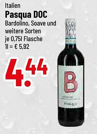 Pasqua DOC Bardolino, Soave und weitere Sorten je 0,75l Flasche