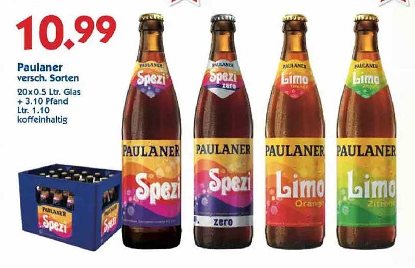 Paulaner verschiedene Sorten, 20x0.5 Ltr. Glas