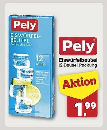 Pely Eiswürfelbeutel 12-Beutel-Packung