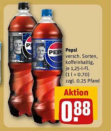 Pepsi 1,25 l - Verschiedene Sorten