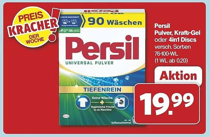 Persil Pulver, Kraft-Gel oder 4in1 Discs – Aktion vom 05.05.2025 bis 10.05.2025