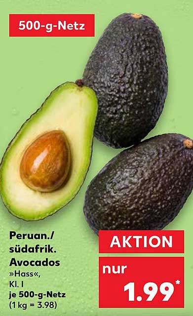 Peruanische Avocados »Hass« im 500-g-Netz