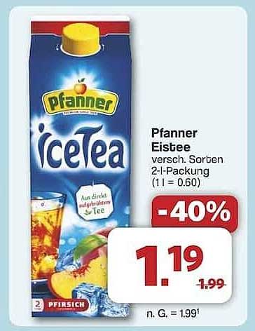 Pfanner Eistee versch. Sorten 2-L-Packung
