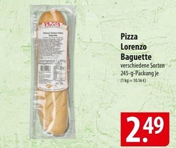 Pizza Lorenzo Baguette verschiedene Sorten 245-g-Packung
