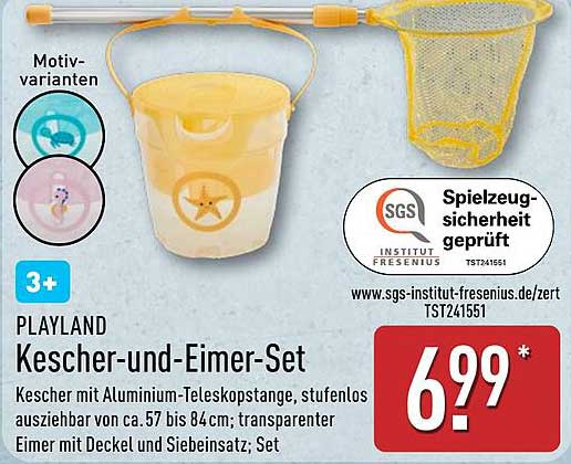 PLAYLAND Kescher-und-Eimer-Set