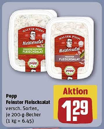 Popp Feiner Fleischsalat - Aktion