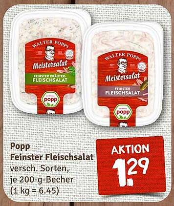 Popp Feinster Fleischsalat 200-g-Becher
