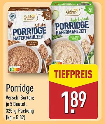Porridge Verschiedene Sorten - Hafermahlzeit