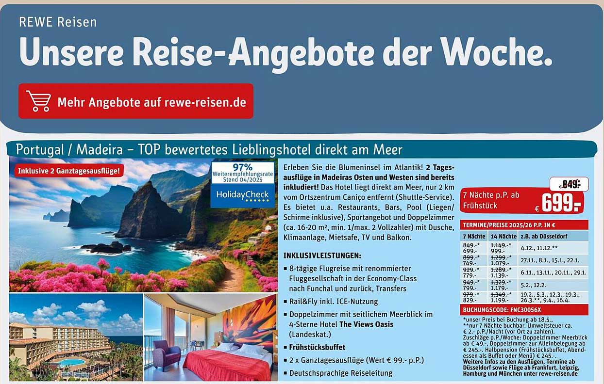 Portugal / Madeira – TOP bewertetes Lieblingshotel direkt am Meer
