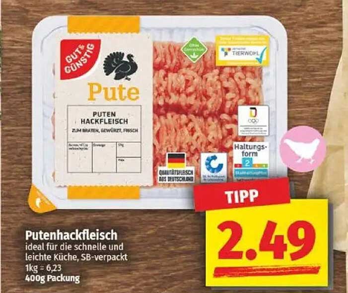 Putenschenkelhackfleisch - ideal für die schnelle und leichte Küche