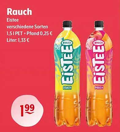 Rauch Eistee verschiedene Sorten 1,5 L PET