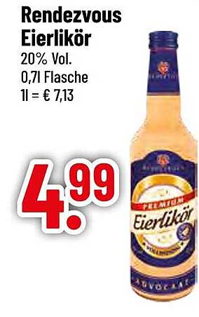 Rendezvous Eierlikör 20% Vol. 0,71 Flasche