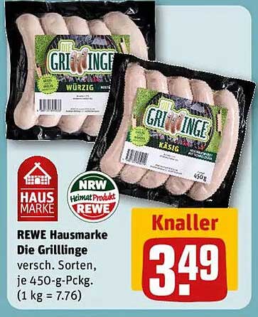 REWE Hausmarke Die Grillinge - Verschiedene Sorten