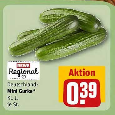REWE Regional Mini Gurke - Kl. I, je St.