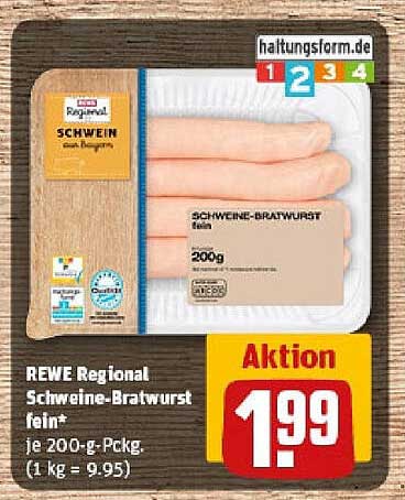 REWE Regional Schweine-Bratwurst fein