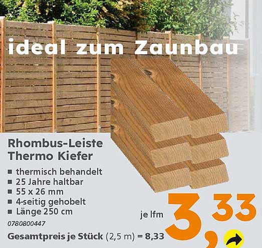Rhombus-Leiste Thermo Kiefer