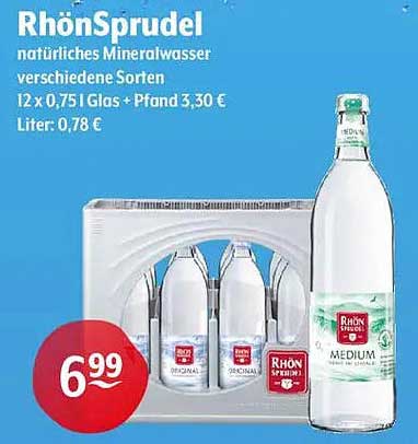 RhönSprudel natürliches Mineralwasser verschiedene Sorten