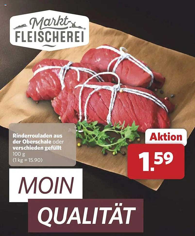 Rinderrouladen aus der Oberschale oder verschieden gefüllt (100 g)
