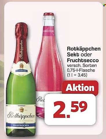 Rotkäppchen Sekt oder Fruchtsecco, 0,75 l-Flasche