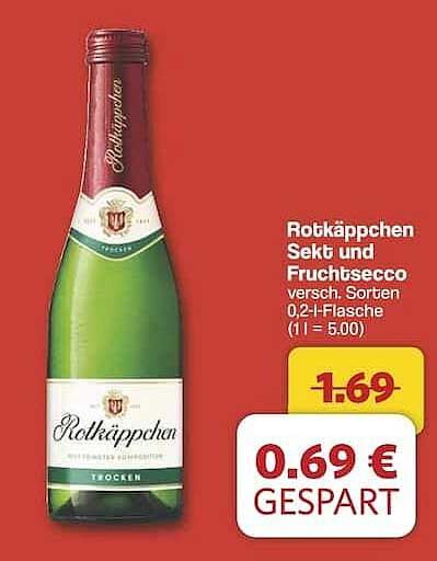 Rotkäppchen Sekt und Fruchtsecco, verschiedene Sorten, 0,2-l-Flasche