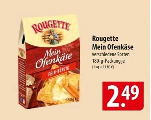 Rougette Mein Ofenkäse verschiedene Sorten 180-g-Packung je