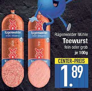 Rügenwalder Mühle Teewurst fein oder grob je 100g