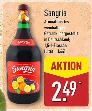 Sangria - Aromatisiertes weinhaltiges Getränk