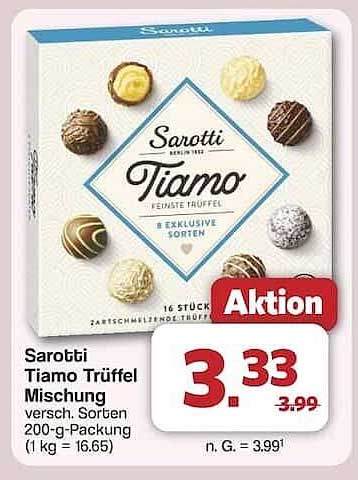 Sarotti Tiamo Trüffel Mischung 200 g