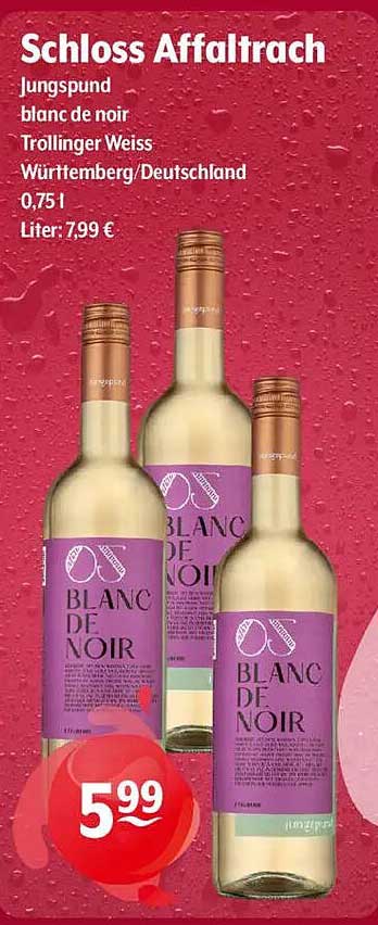 Schloss Affaltrach Jungspund blanc de noir Trollinger Weiss 0,75 l