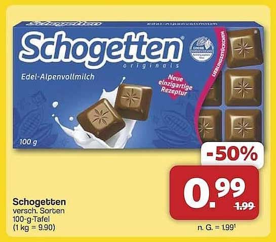 Schogetten Edel-Alpenvollmilch 100 g