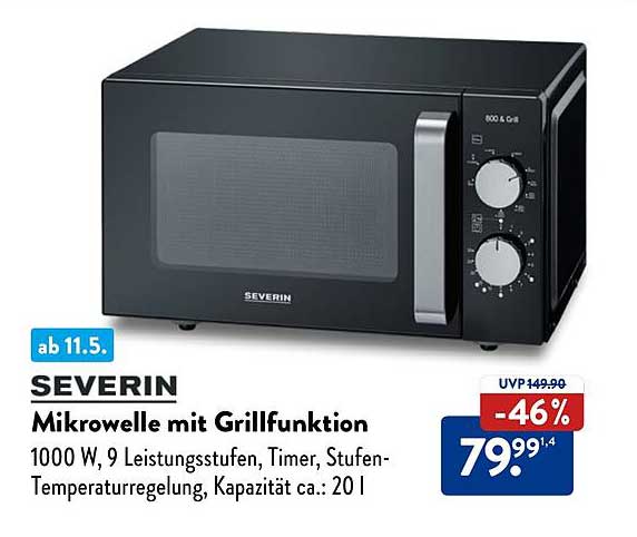 SEVERIN Mikrowelle mit Grillfunktion