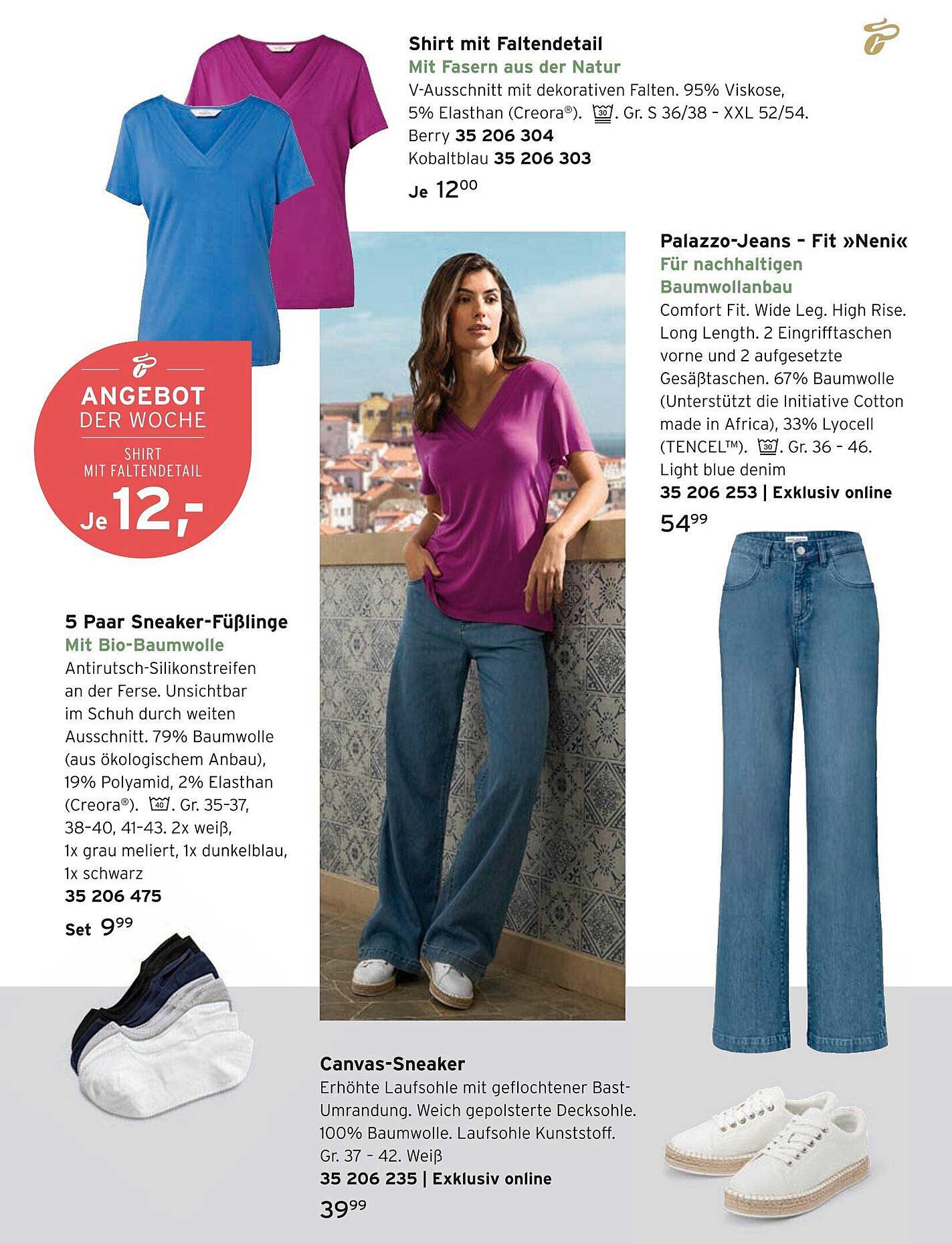 Shirt mit Faltendetail - Angebot der Woche bei Tchibo