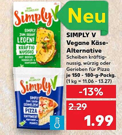 SIMPLY V Vegane Käse-Alternative
