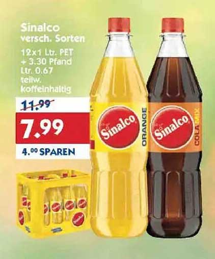 Sinalco 12x1 Ltr. PET - verschiedene Sorten