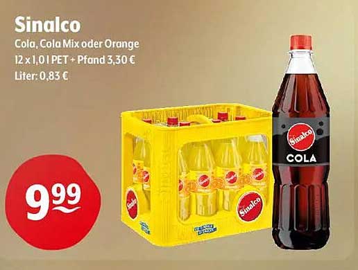 Sinalco Cola, Cola Mix oder Orange 12 x 1,01 PET