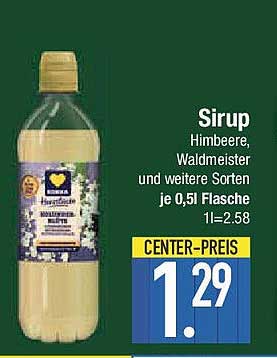 Sirup Himbeere, Waldmeister und weitere Sorten je 0,5l Flasche