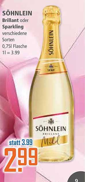 SÖHNLEIN Brilliant oder Sparkling 0,75l Flasche