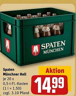 Spaten Münchner Hell 20 x 0,5 l-Fl.-Kasten