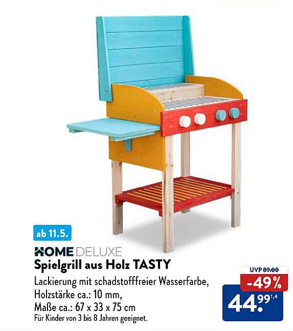 Spielgrill aus Holz TASTY