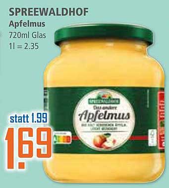 SPREEWALDHOF Apfelmus 720ml Glas