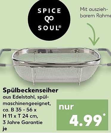 Spülbeckenseiher aus Edelstahl von Spice & Soul