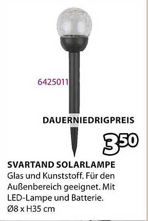 SVARTAND SOLARLAMPE
